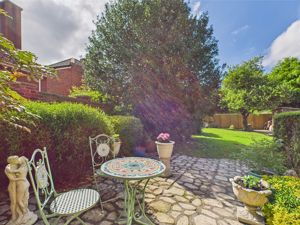 Raised patio and rear garden- click for photo gallery